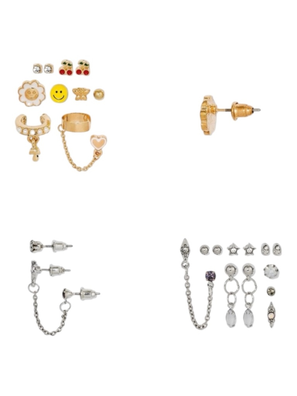 Wild Fable Chain & Stud Earrings Bundle Set